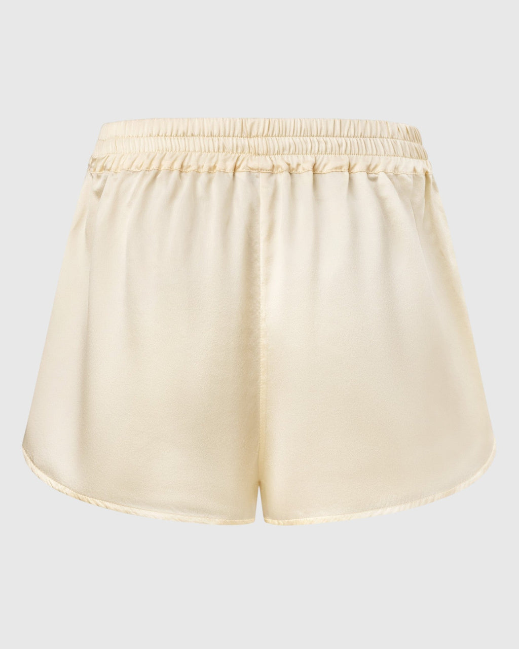 silk sprint shorts in ivory